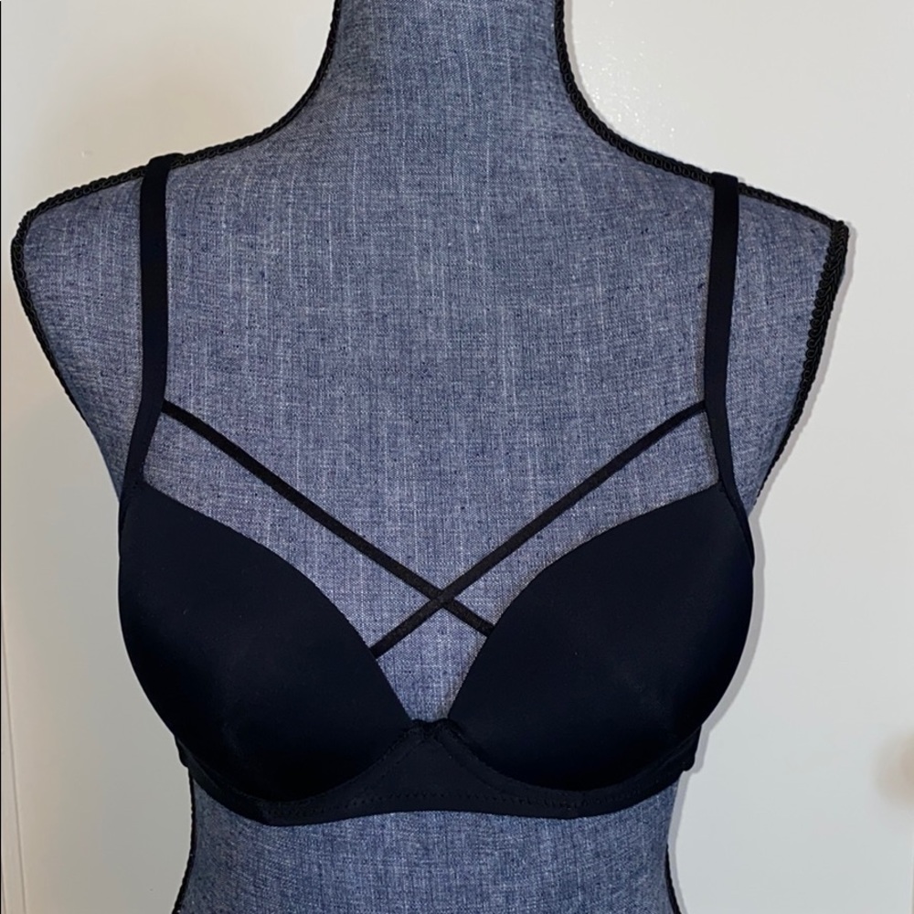 Sexy strapped black bralette